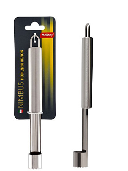 MALLONY Нож для яблок из нержавеющей стали, NIMBUS, 20*2 см, овальная ручка с подвесом (007419)