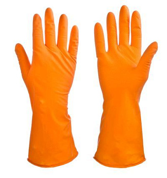 VETTA 447-034 Перчатки резиновые спец. для уборки оранжевые S